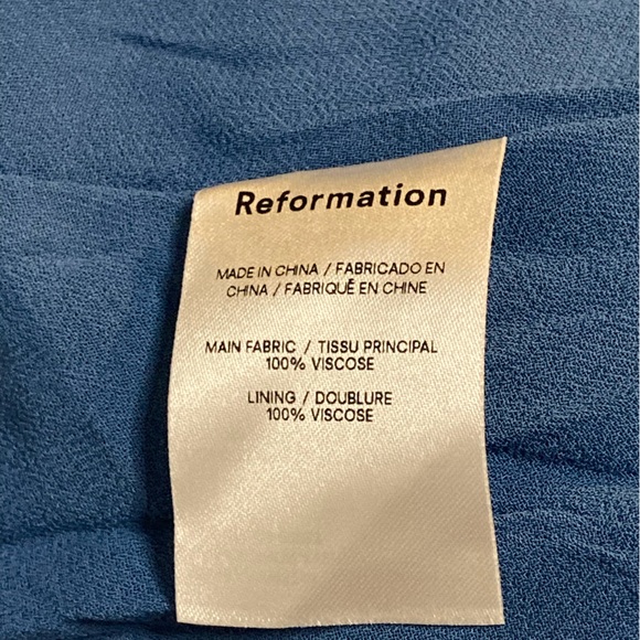 NWT Reformation Juliette Lazuli Print Dress - Sz 6 - Picture 10 of 11